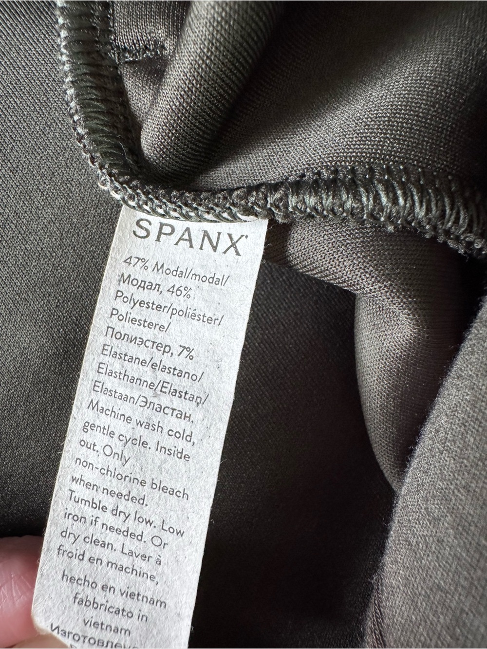 SPANX Womens Air Essentials Cocoon Cardigan Wrap Pockets Green Dark Palm Sz M/L - Picture 9 of 11